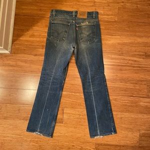 Vintage Levi’s 517 straight leg orange tab 30x30 dark wash jeans